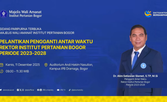 Sidang Paripurna Terbuka Pelantikan Pengganti Antar Waktu Rektor IPB Periode 2023-2028